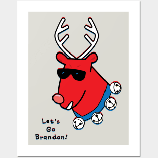 Let's Go Brandon Reindeer Posters and Art